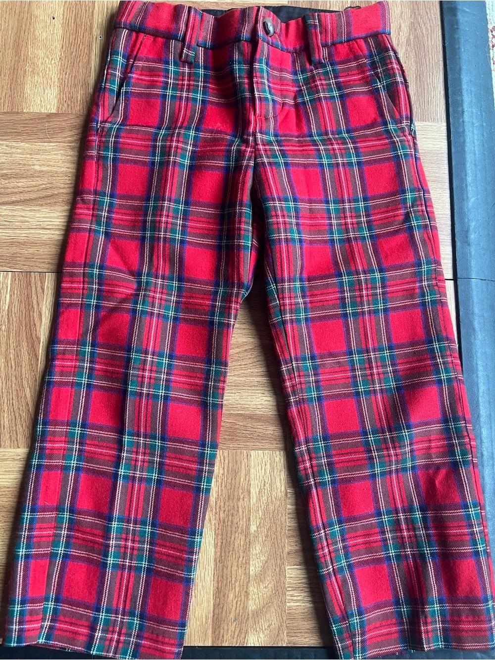 Janie and Jack Red Plaid Tartan Pants